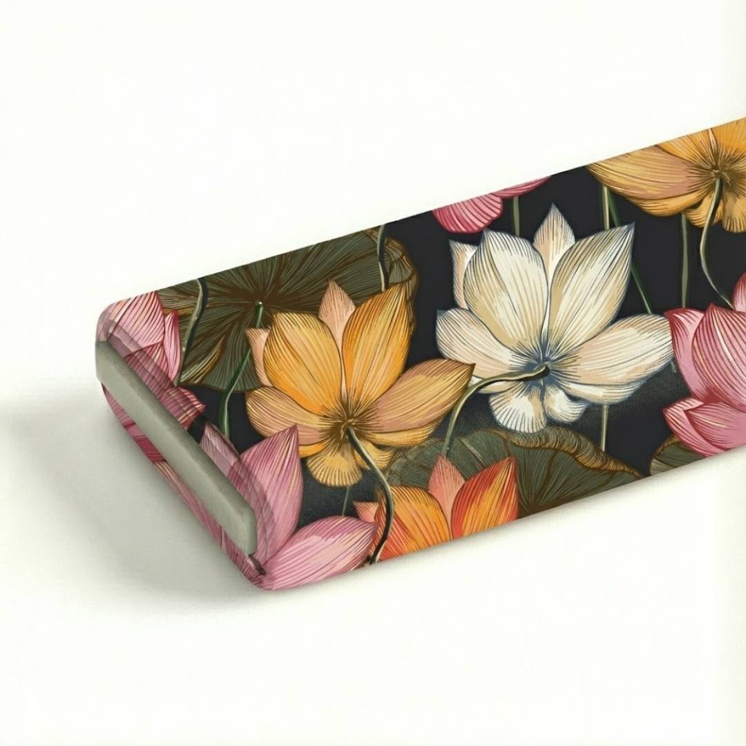Sunlit Lotus Bloom Fabric Roll