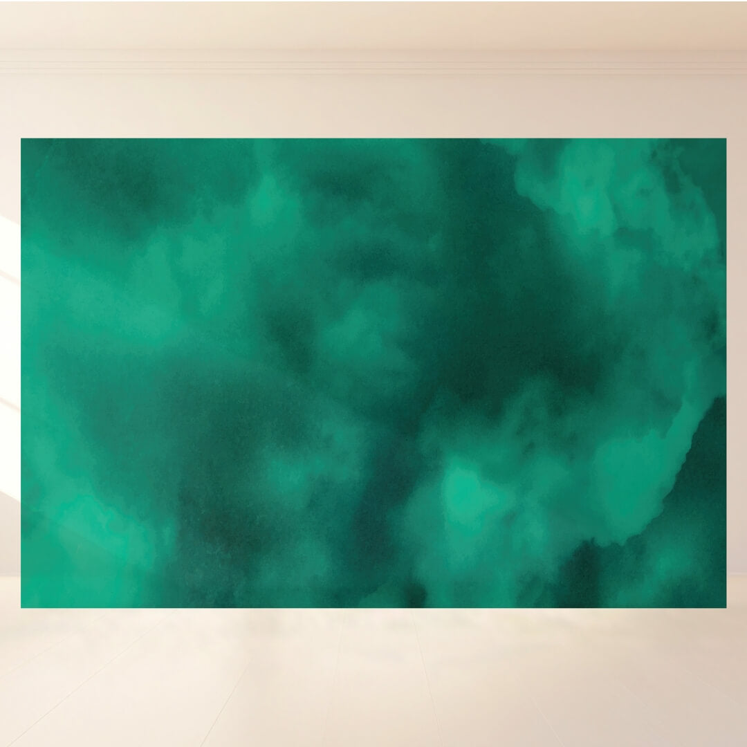 Emerald Green Cloud Abstract: Backdrop - Landscape