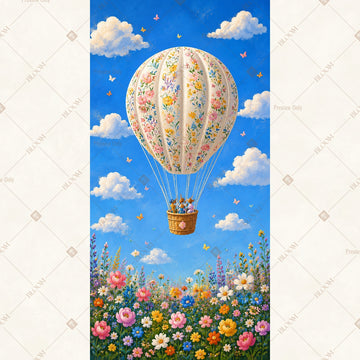 Hot Air Balloon Sky Vertical Backdrop
