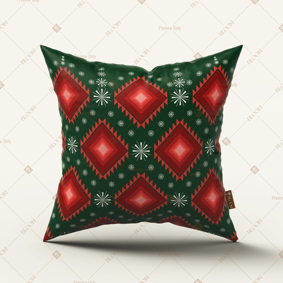 Red Geometric Diamond Cushion Cover Pack of 12