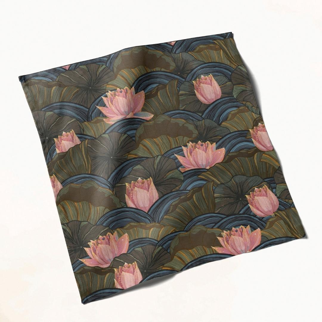 Dark Lotus Pond: Napkins 18" X 18" - Pack Of 20