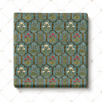 Blue Hexagon Motif Pattern Design