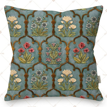 Blue Mughal Pattern Cushion Cover Pack of 12