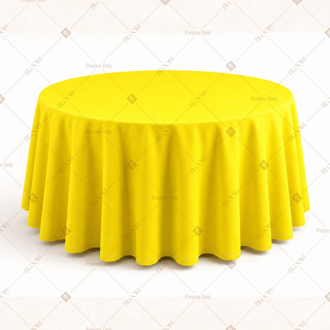 Lemon Yellow Table Cover Pack Of 6