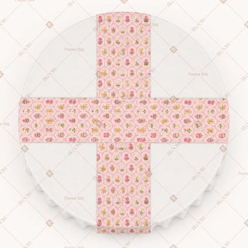 Pink Floral Dot Table Runner Pack Of 12