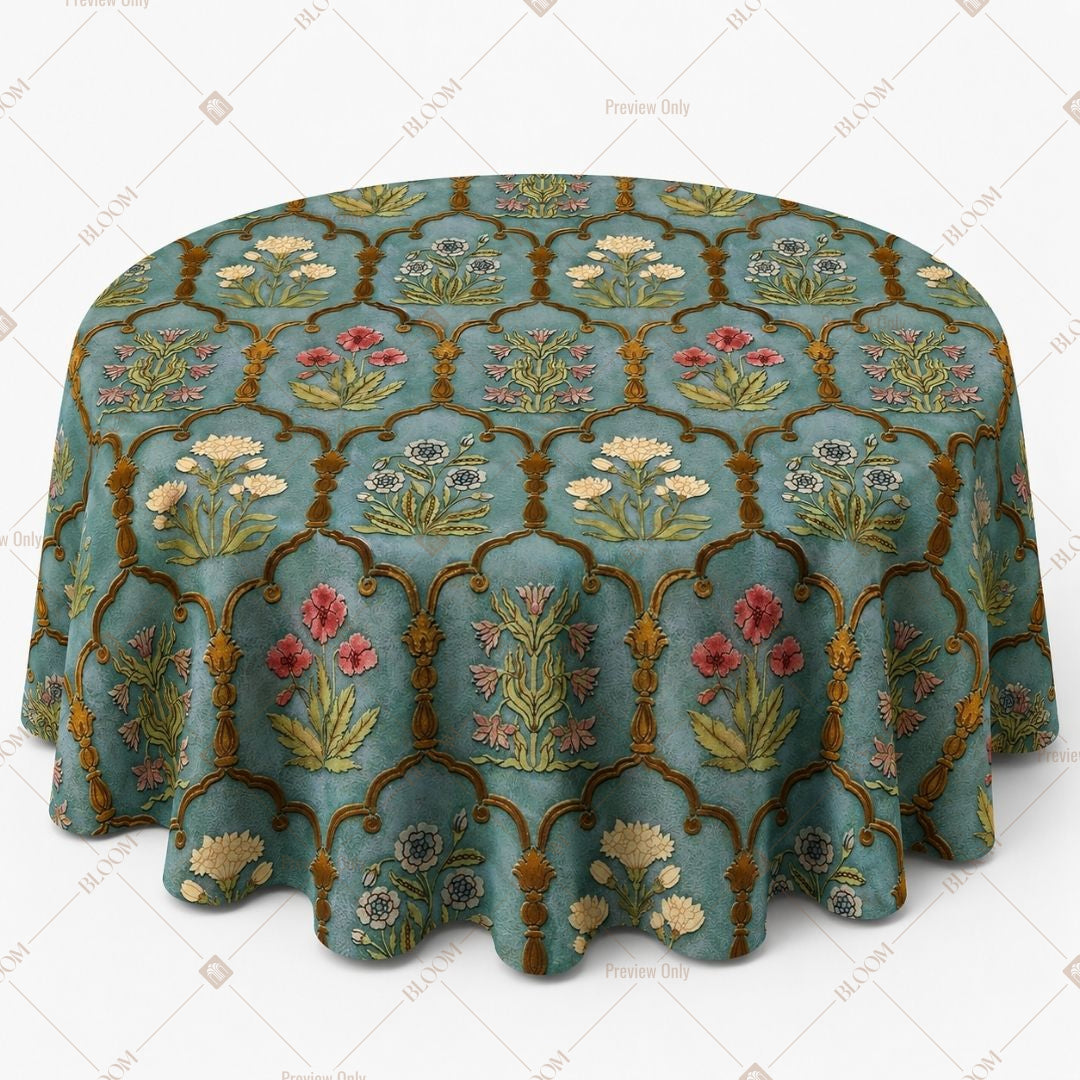 Blue Damask Table Cover Pack Of 6