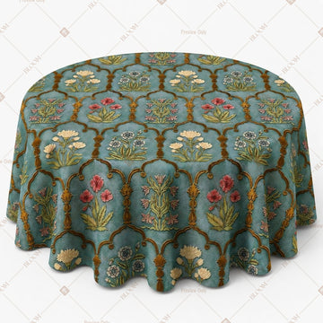 Blue Damask Table Cover Pack Of 6