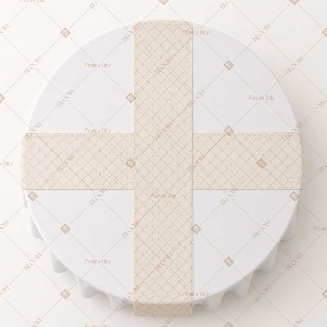Ivory Diamond Trellis Table Runner Pack Of 12