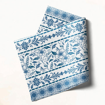Blue Heritage Floral: Napkins 18" X 18" - Pack Of 20