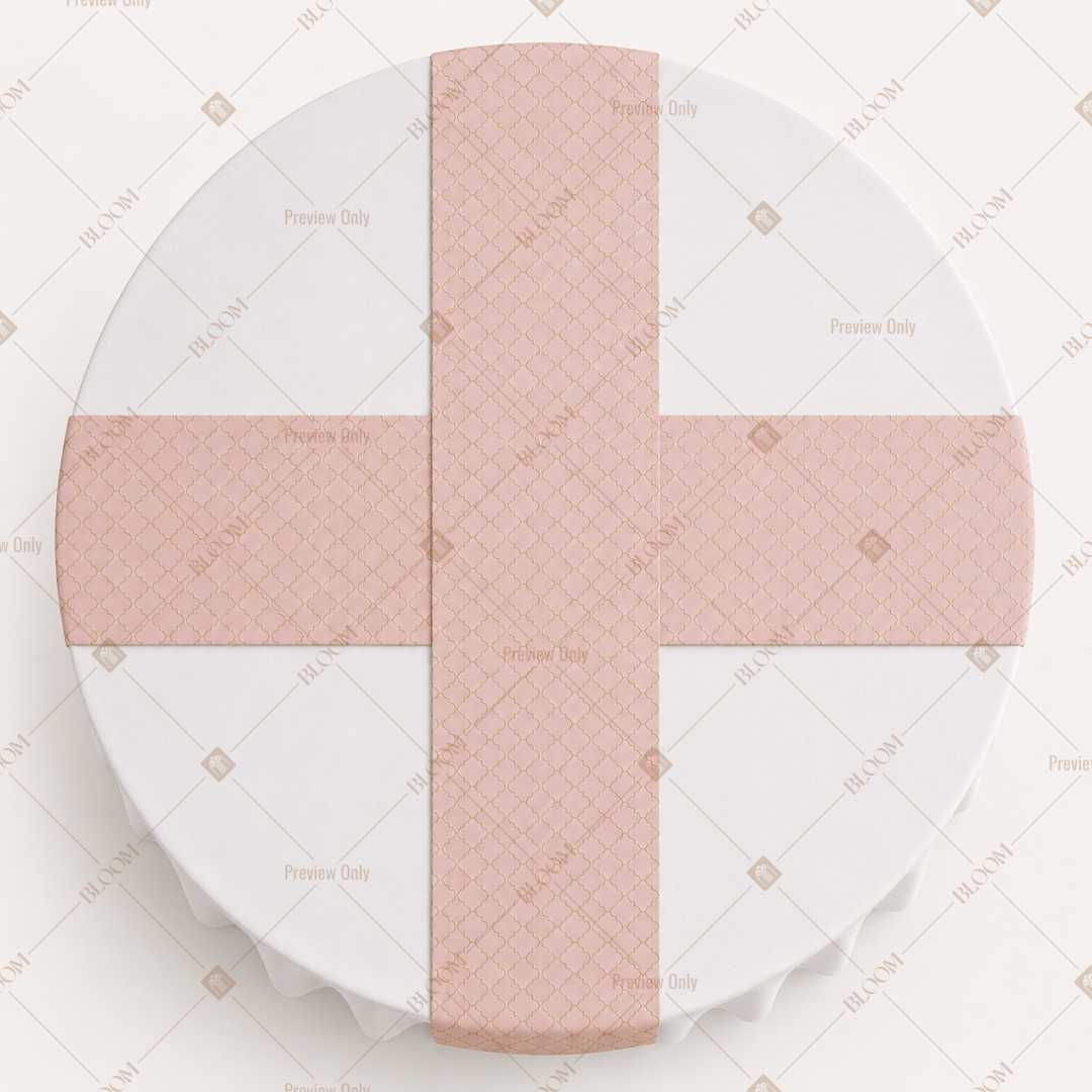 Blush Pink Solid Table Runner Pack Of 12