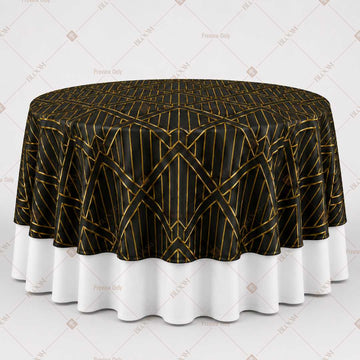 Black Gold Palm Luxe Table Overlay Pack of 6