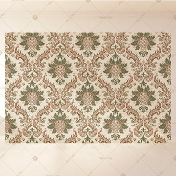 Vintage Damask Motif Portrait Rectangle Backdrop