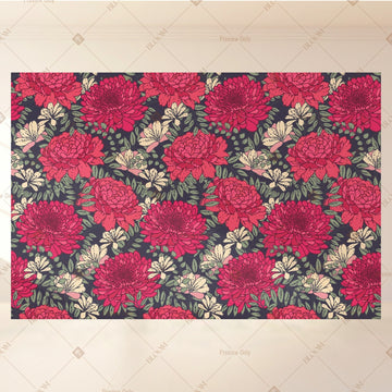 Dark Floral Bloom Portrait Rectangle Backdrop