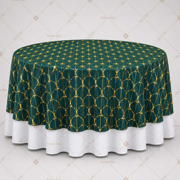 Teal Gold Trellis Table Overlay Pack of 6