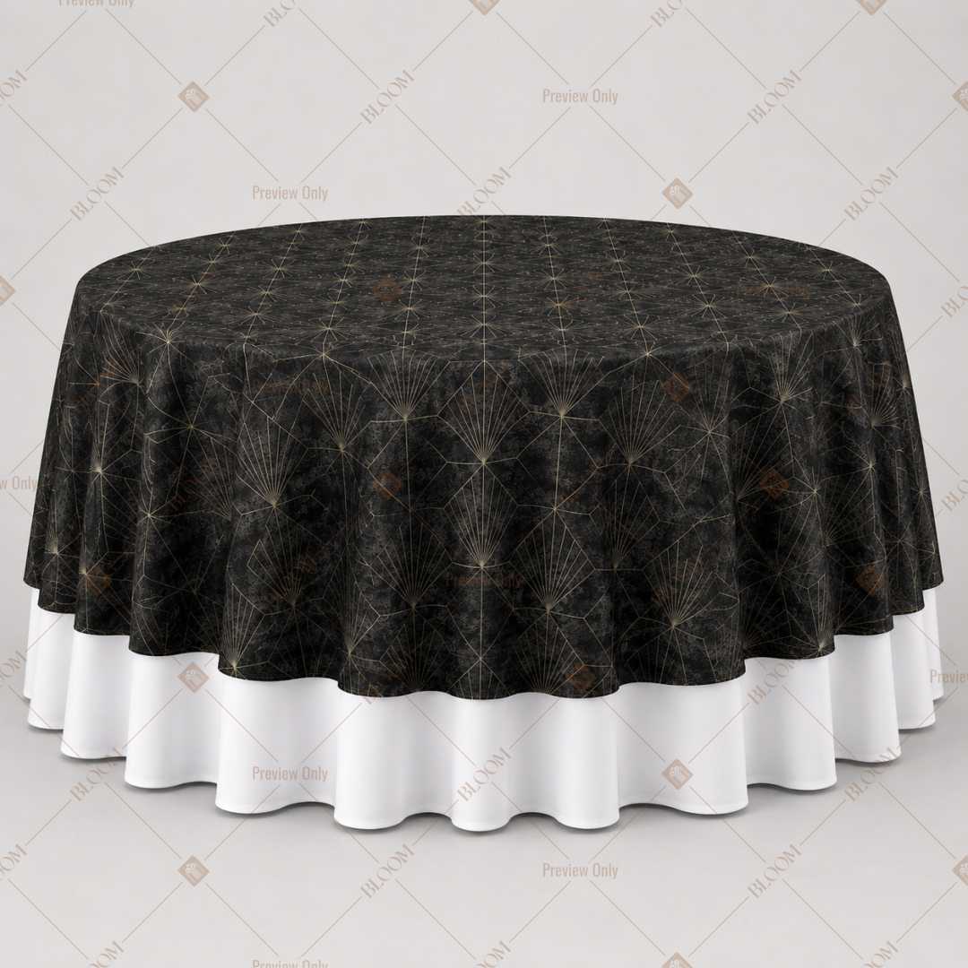 Black Textured Luxe Table Overlay Pack of 6