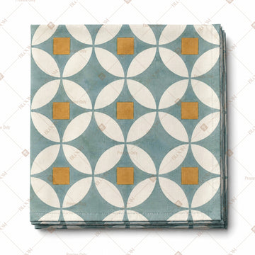 Blue Gold Geometric Pattern Design
