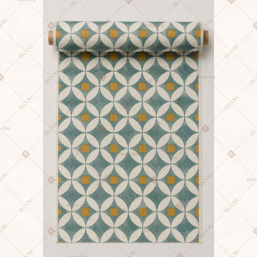 Blue Geometric Diamond Fabric Roll Pack of 25