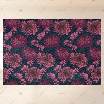 Dark Chrysanthemum Floral Portrait Rectangle Backdrop