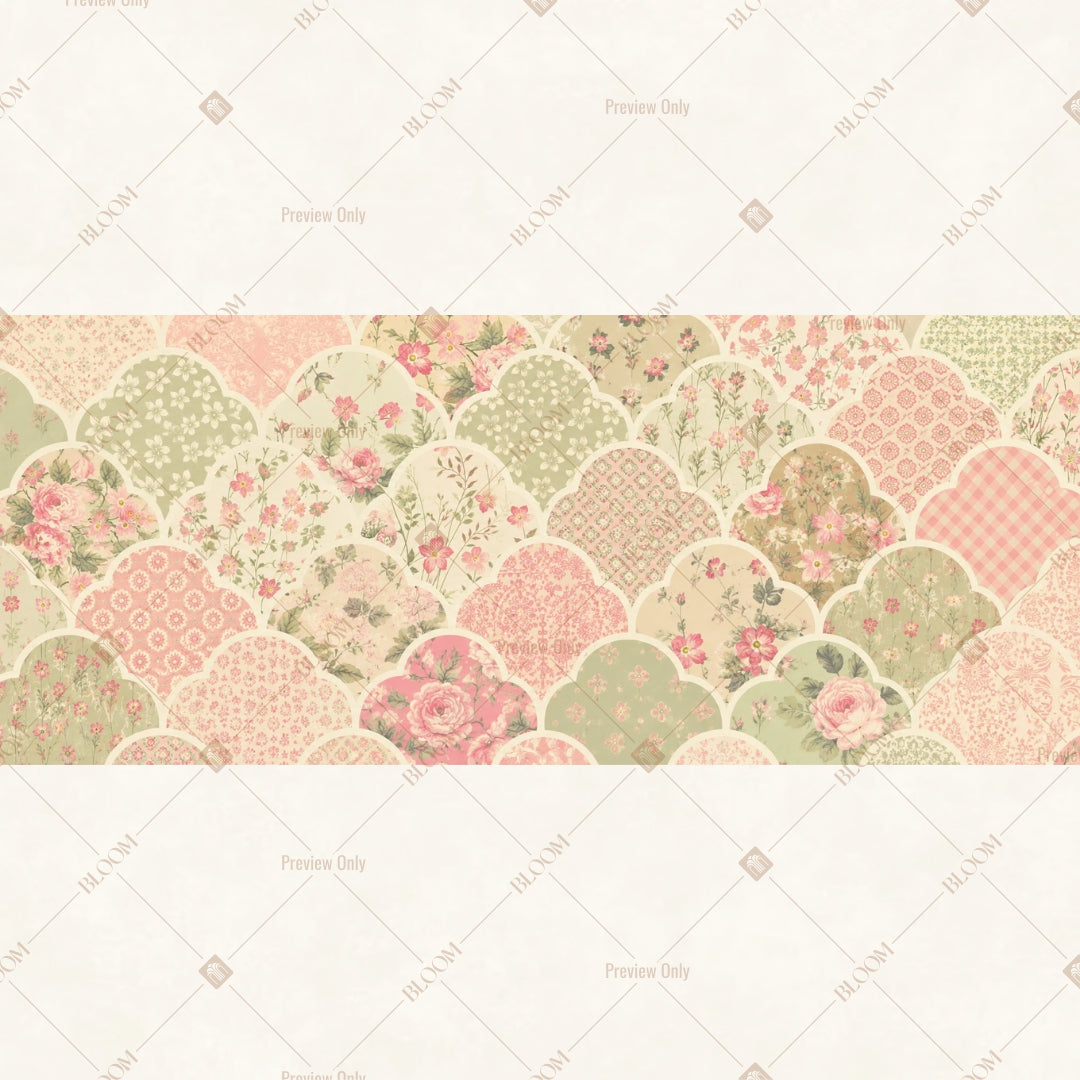 Pastel Diamond Pattern Border Wide Backdrop
