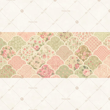 Pastel Diamond Pattern Border Wide Backdrop