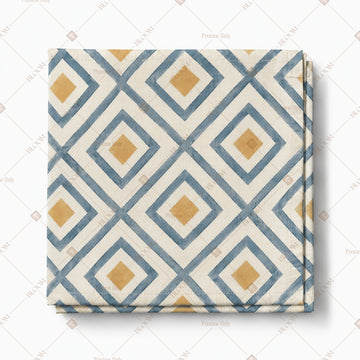 Blue Diamond Geometric Pattern Design
