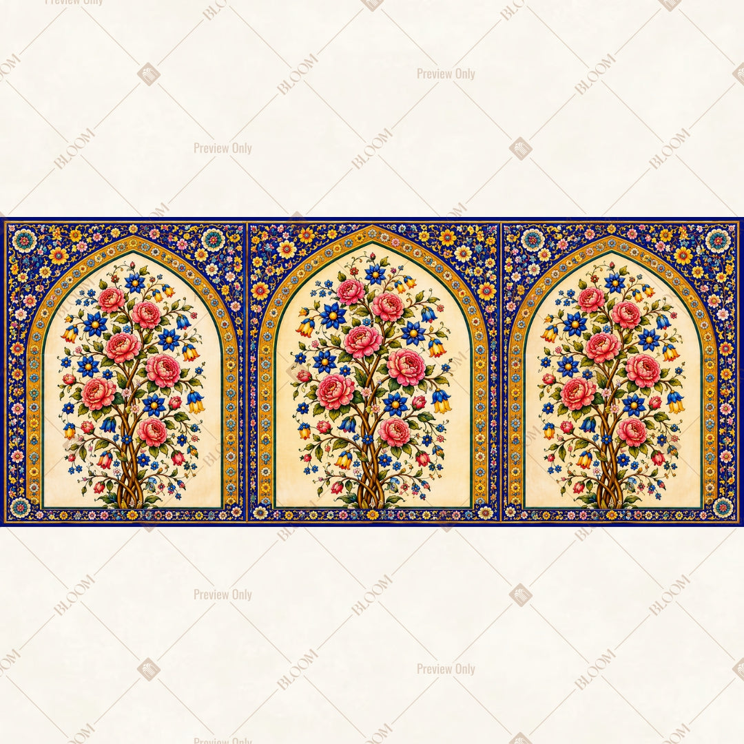 Royal Mughal Arch Pattern Wide Backdrop