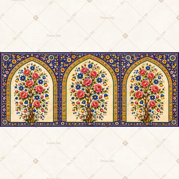 Royal Mughal Arch Pattern Wide Backdrop