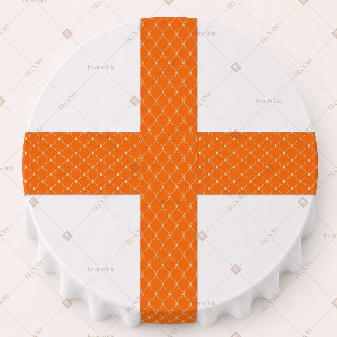 Orange Diamond Trellis Table Runner Pack Of 12
