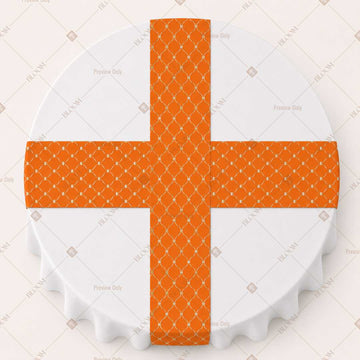 Orange Diamond Trellis Table Runner Pack Of 12