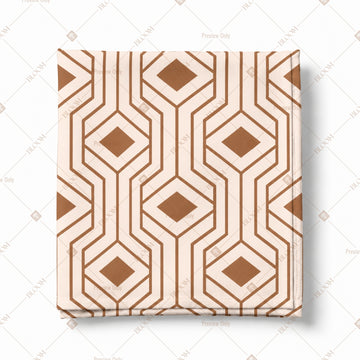 Beige Art Deco Geometric Pattern Design