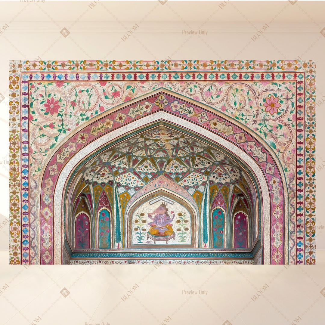 Mughal Arch Heritage Portrait Rectangle Backdrop