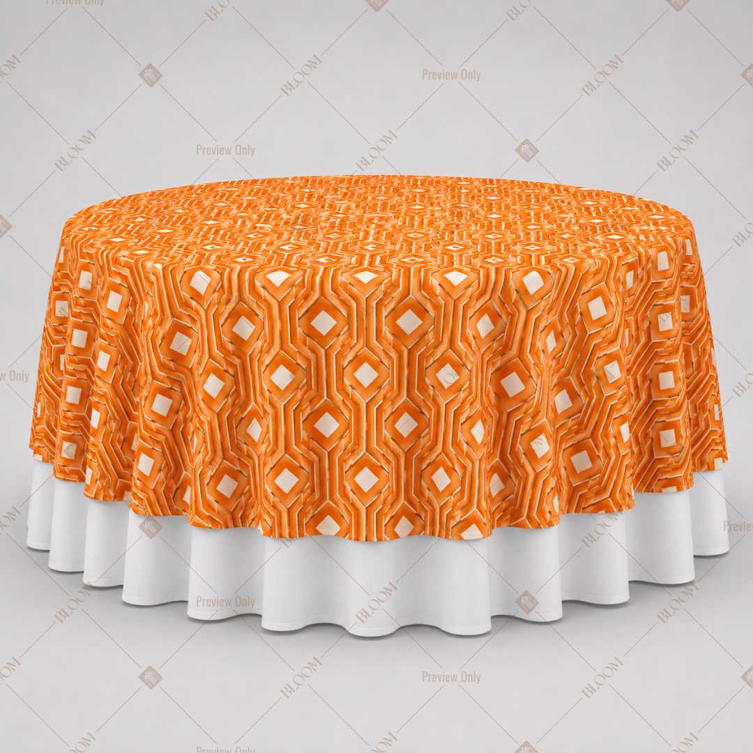 Orange Gold Polka Dot Table Overlay Pack of 6