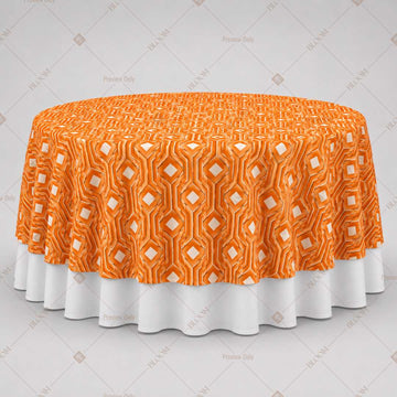 Orange Gold Polka Dot Table Overlay Pack of 6