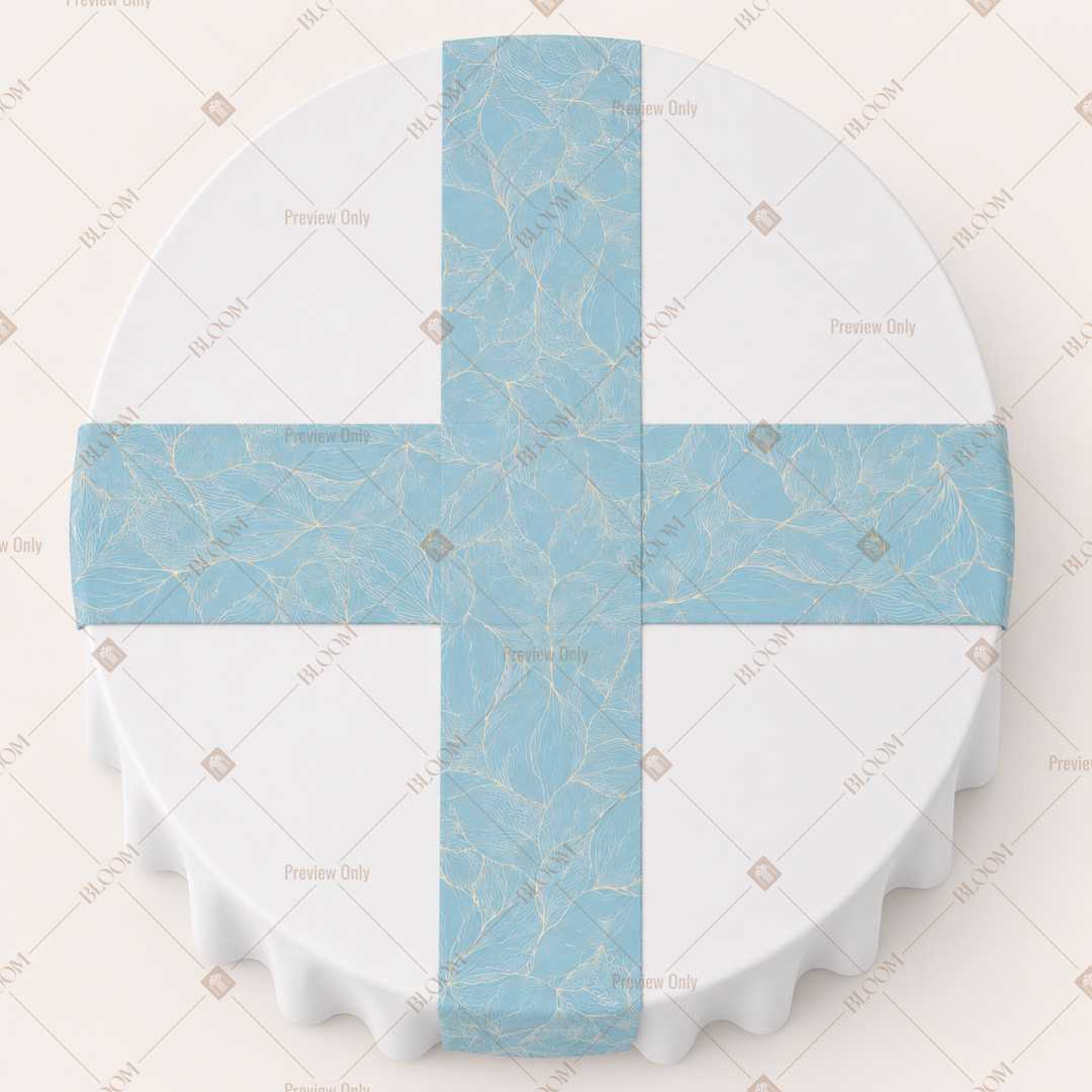 Baby Blue Solid Table Runner Pack Of 12