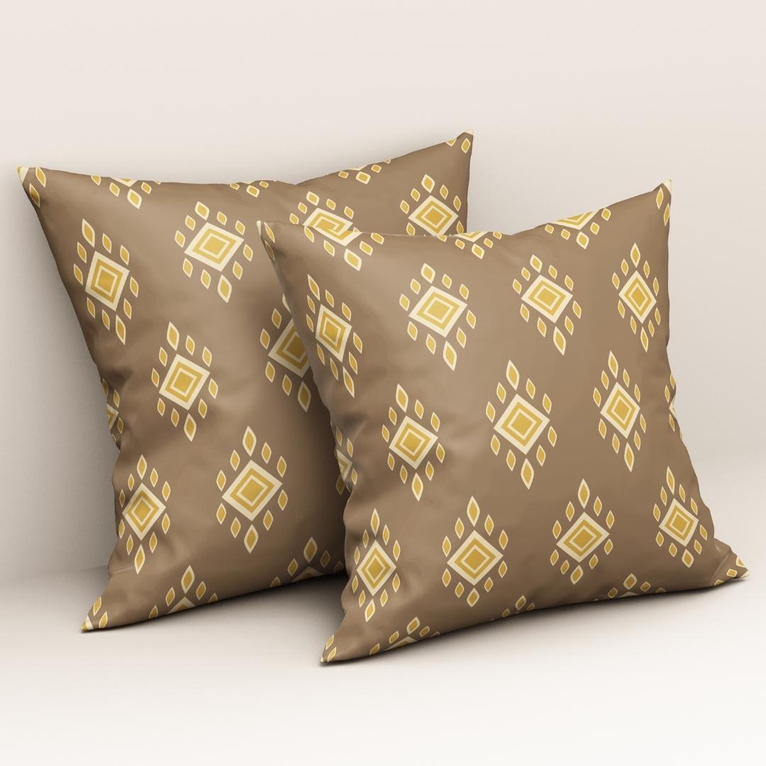 Diamond Taupe Elegance: Cushion Cover - Pack of 12