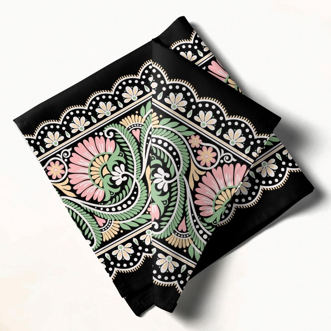 Pastel Regal Scroll: Napkins 18" X 18" - Pack Of 20