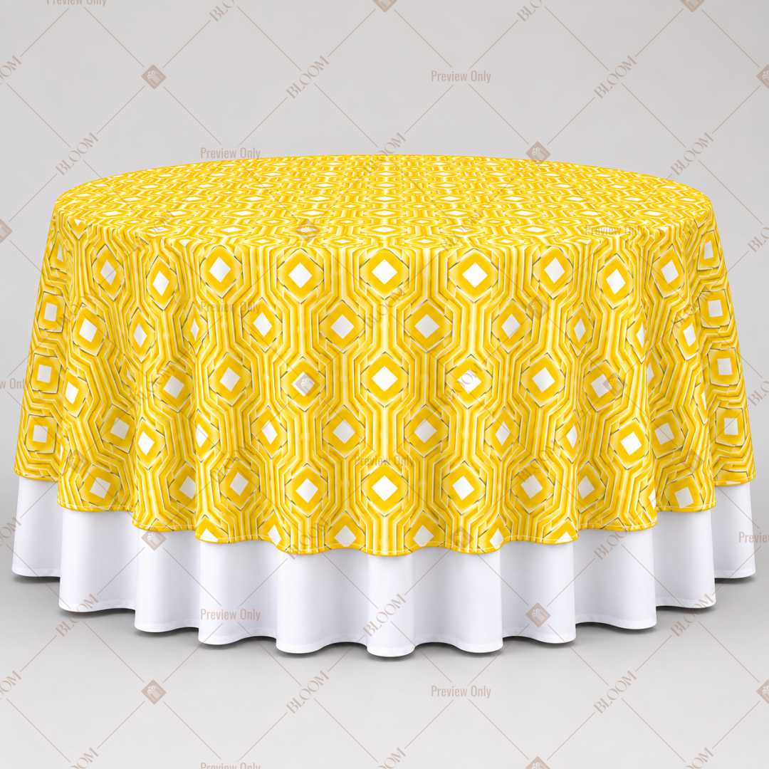 Yellow Gold Dot Table Overlay Pack of 6