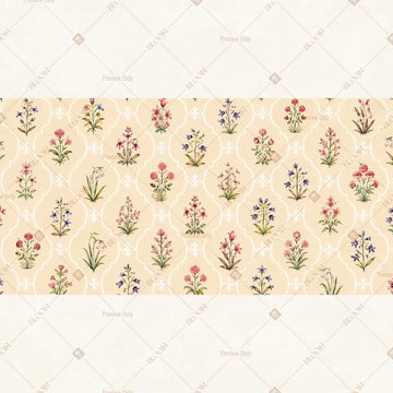 Minimal Floral Pattern Border Wide Backdrop
