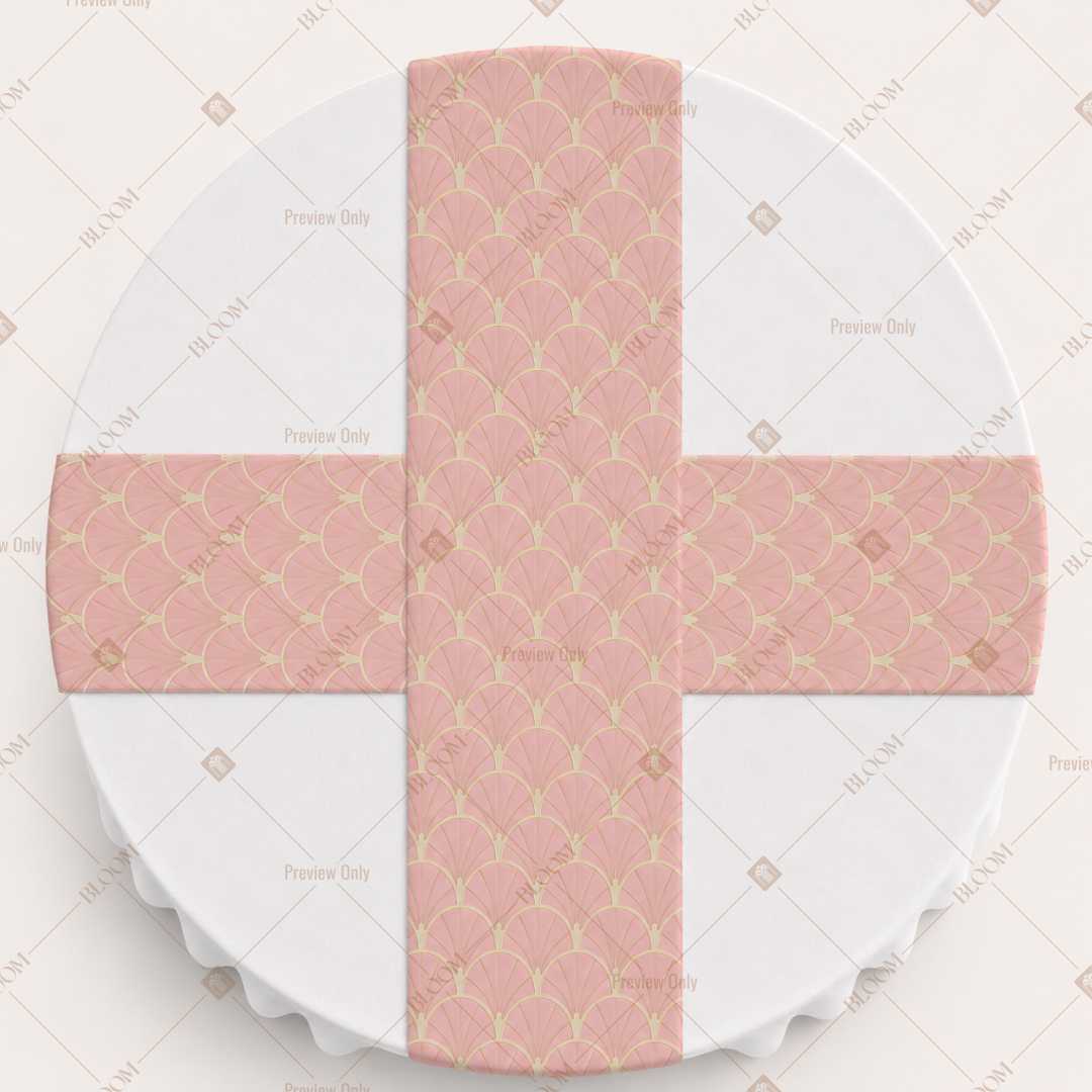 Blush Pink Diamond Trellis Table Runner Pack Of 12