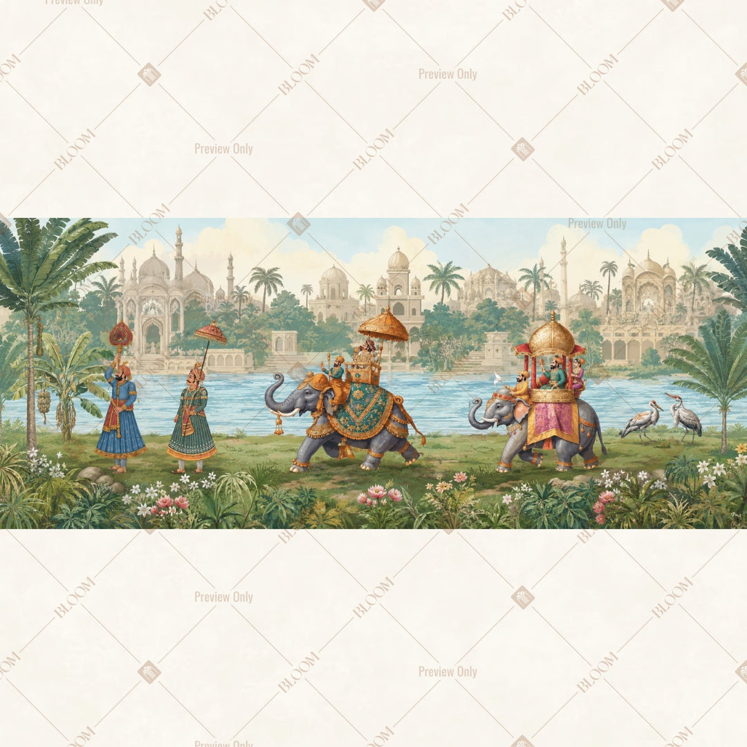 Heritage Procession Border Wide Backdrop
