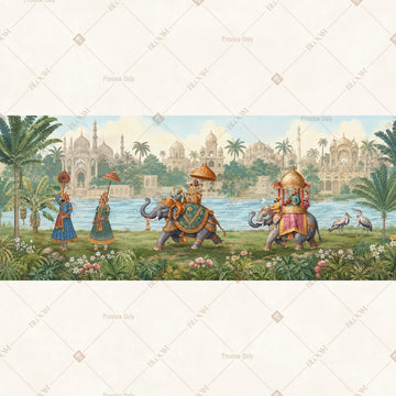 Heritage Procession Border Wide Backdrop