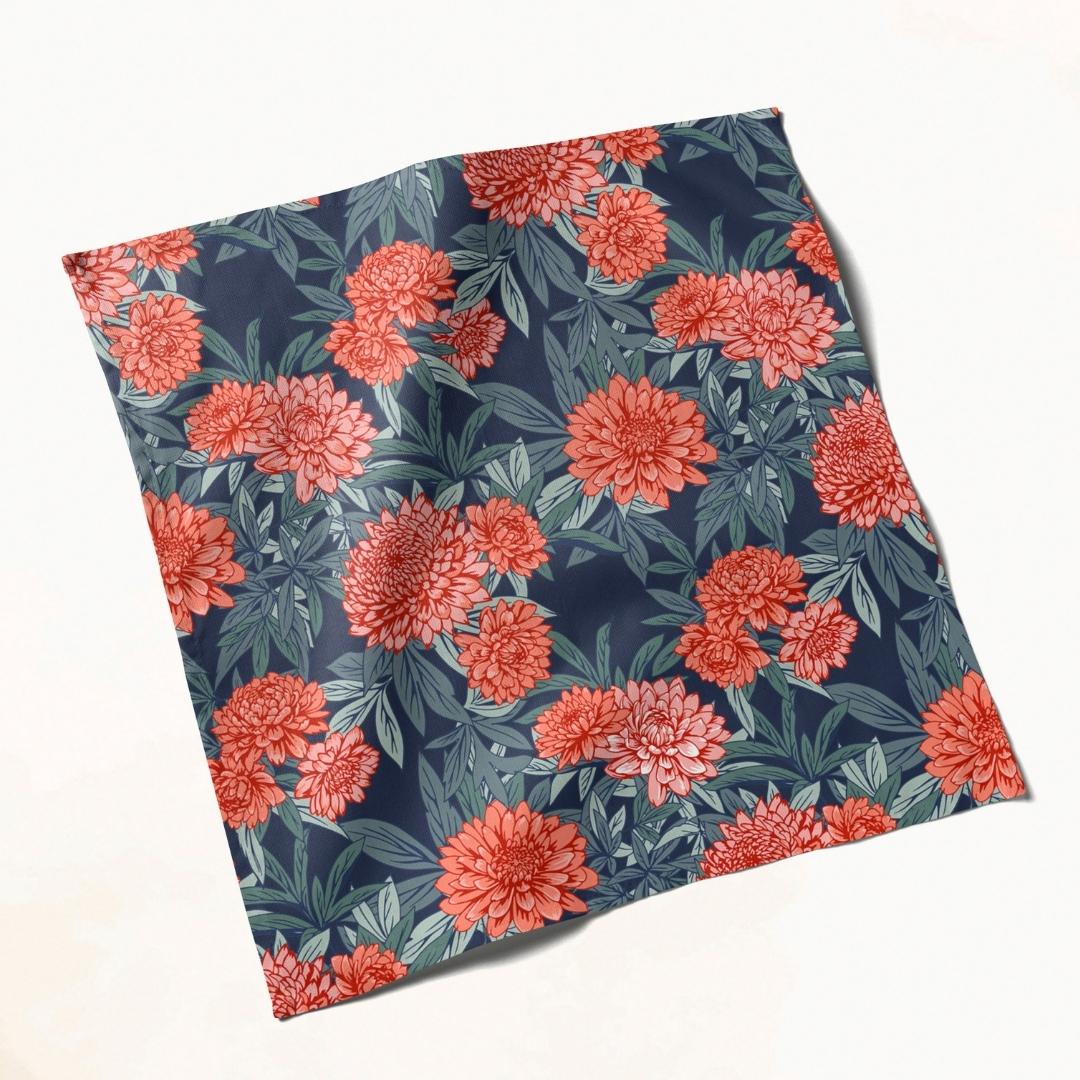 Coral Bloom Elegance: Napkins 18" X 18" - Pack Of 20