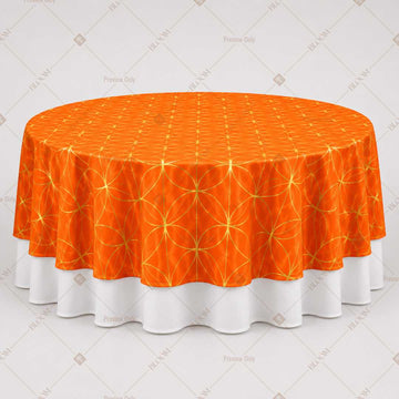Bright Orange Celebration Table Overlay Pack of 6