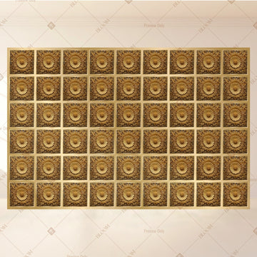 Gold Square Motif Portrait Rectangle Backdrop
