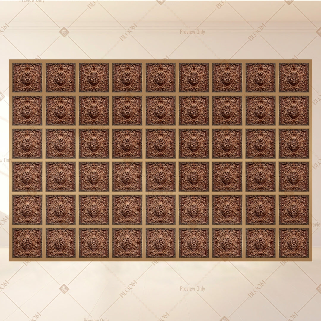 Brown Square Motif Portrait Rectangle Backdrop