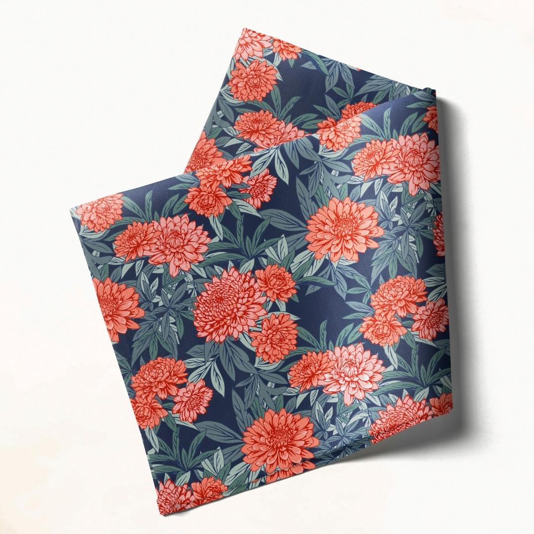 Coral Bloom Elegance: Napkins 18" X 18" - Pack Of 20