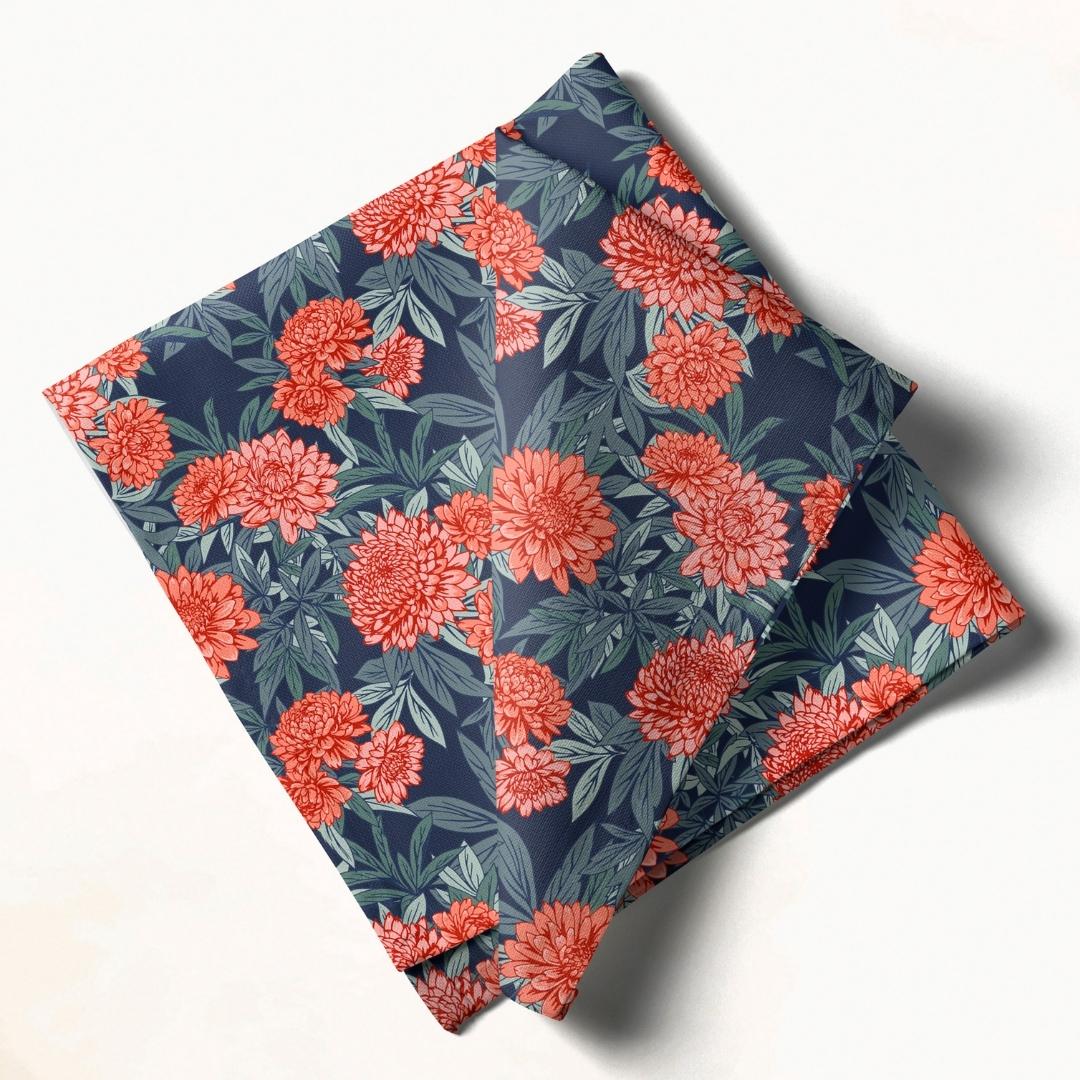 Coral Bloom Elegance: Napkins 18" X 18" - Pack Of 20