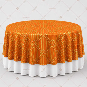 Orange Luxe Pattern Table Overlay Pack of 6