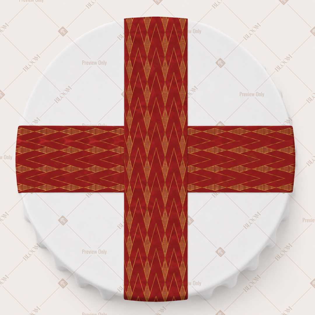 Red Gold Trellis Table Runner Pack Of 12