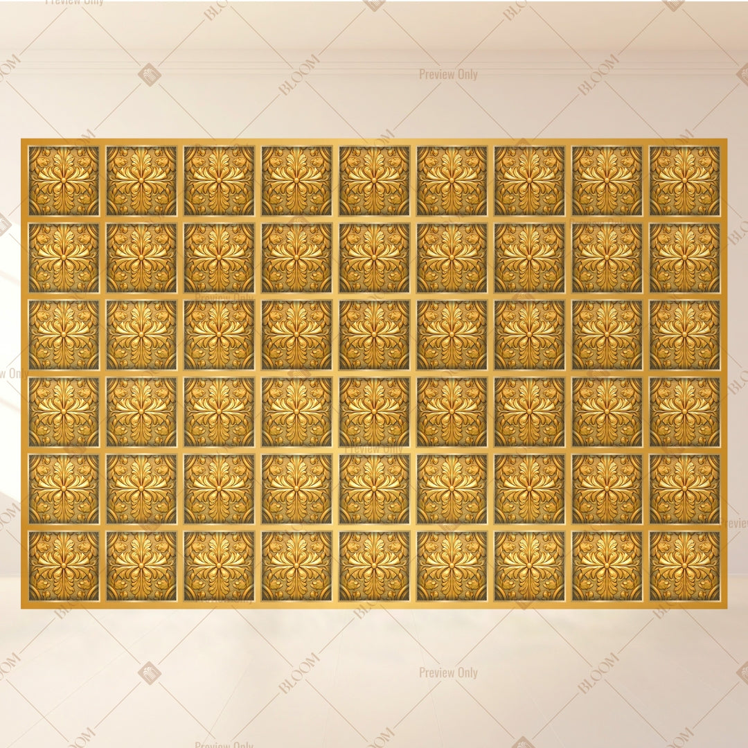Golden Royal Tile Portrait Rectangle Backdrop